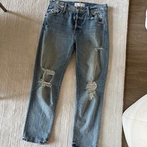Mother High Wasited Skimp Rider Jeans